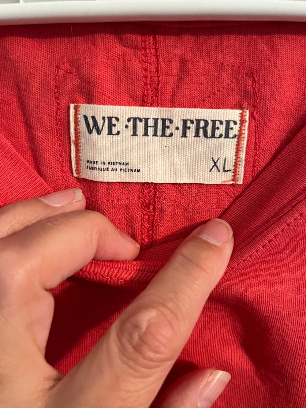 We The Free Red Long Sleeve Oversized T-Shirt XL Raw Seams - Picture 5 of 10